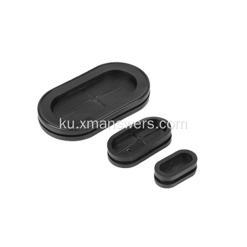 Custom Silicone Rubber Square Grommet ji bo Cable